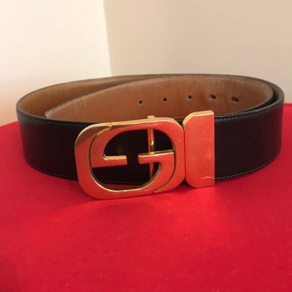 Gucci black vintage leather belt - Picture 2 of 6